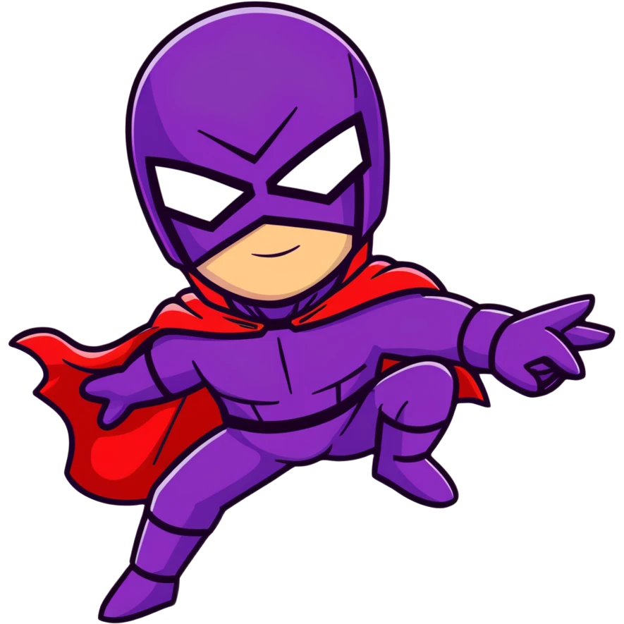 Magneto Marvel villain with red helmet and purple cape using magnetic powers emoji