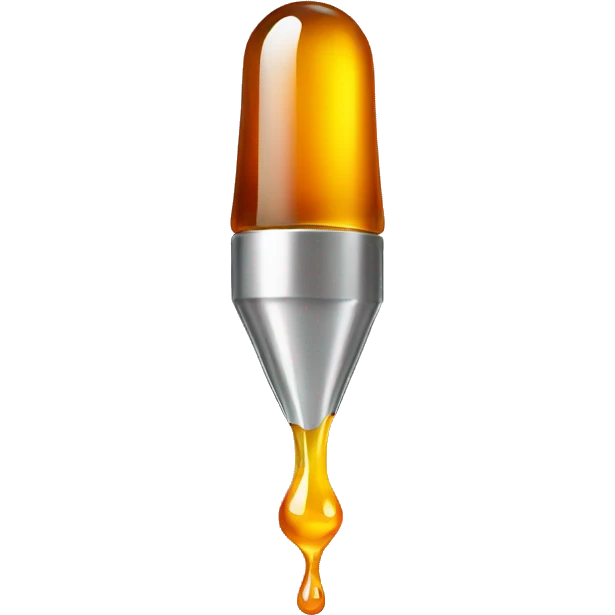 needle with amber liquid inside emoji