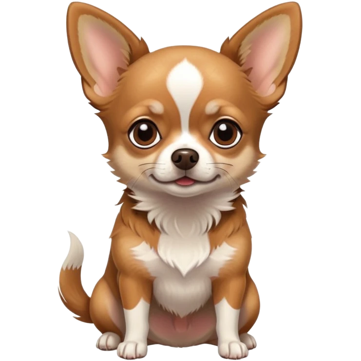 Braun mit weißen Abzeichen chihuahua  emoji