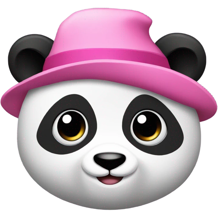 panda with pink hat emoji
