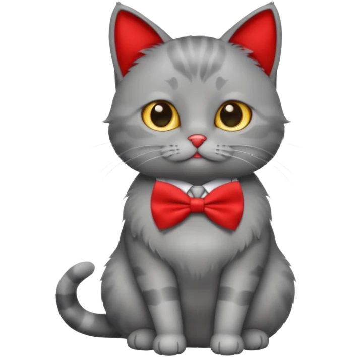 Grey cat on holiday emoji