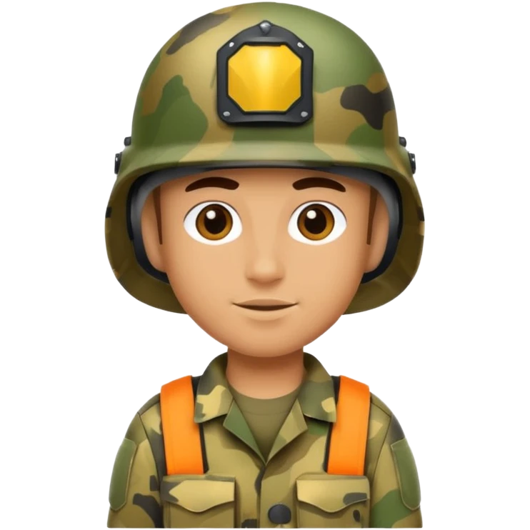 military soldier with camouflage emoji