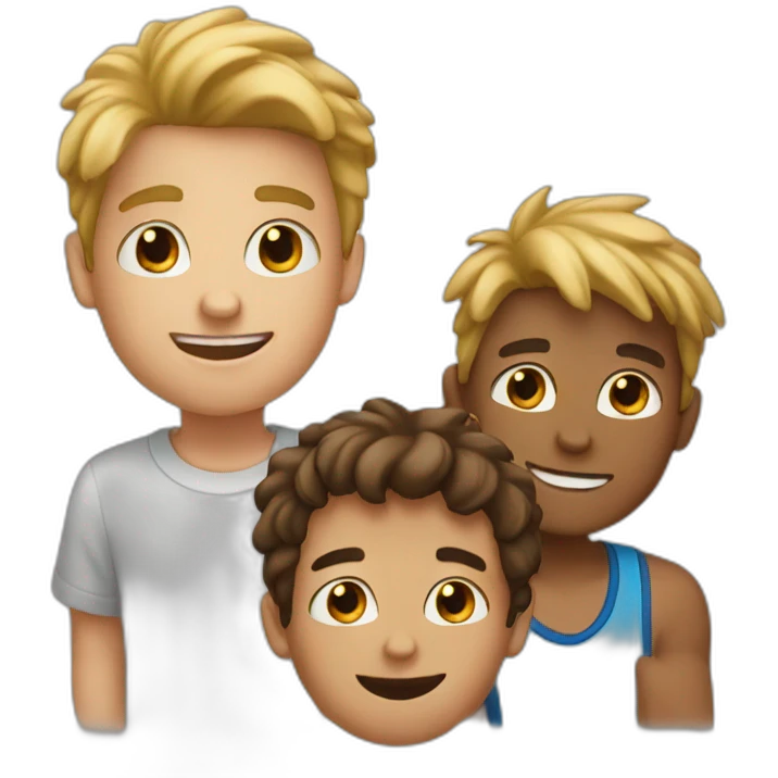 2 boy with friends emoji