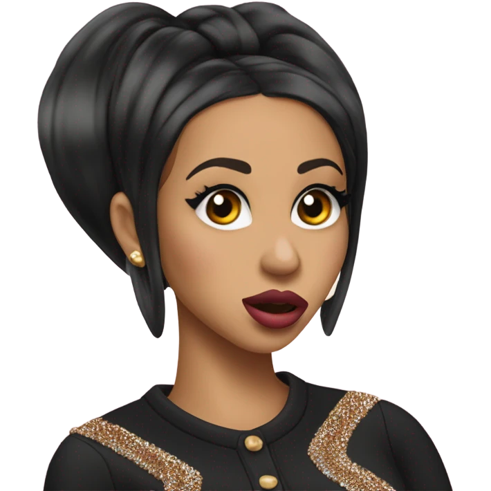 Cardi B kissing emoji