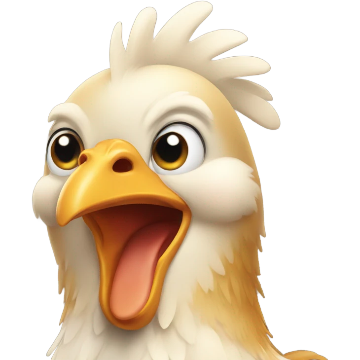 Smiling chicken emoji
