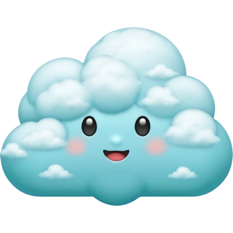 núvem japonesas ciano emoji