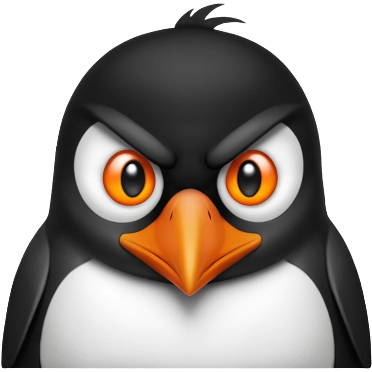 Mad penguin emoji