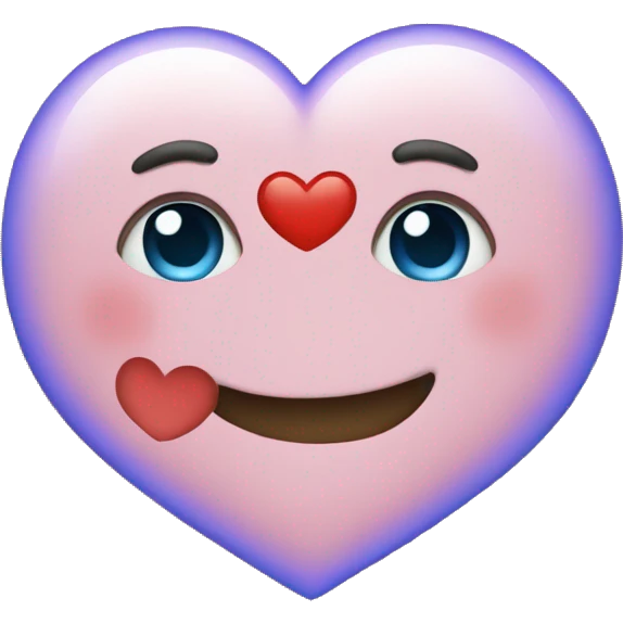 Heart with letter C and F color blue  emoji