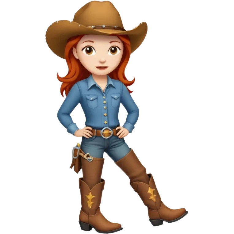 Redhead cowgirl emoji