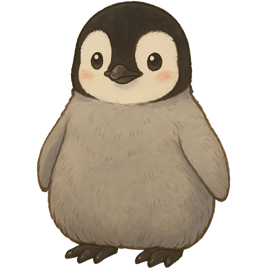 cute baby emperor penguin emoji