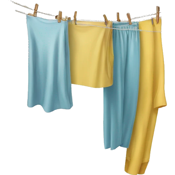 folding clothes line  emoji