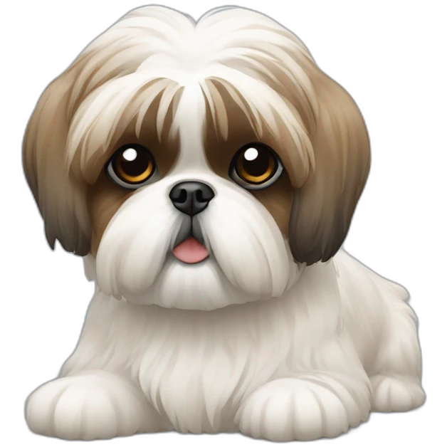 3 colour Shih tzu emoji
