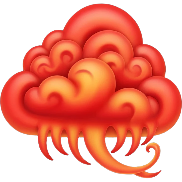Nube roja emoji