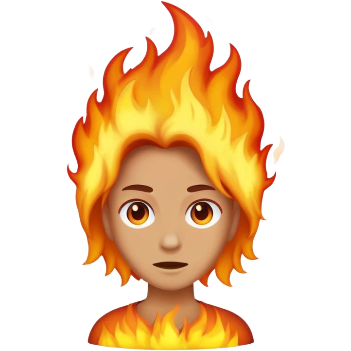 Hair on fire emoji