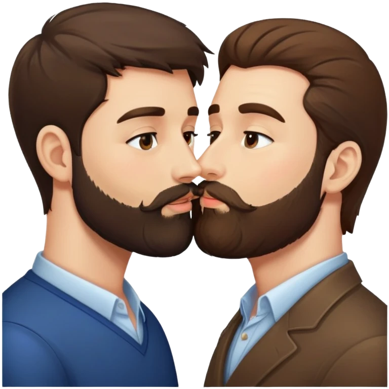 sexy-pose-fit-beard-brunette-caucasian-bear-twink-gay-men-kissing emoji