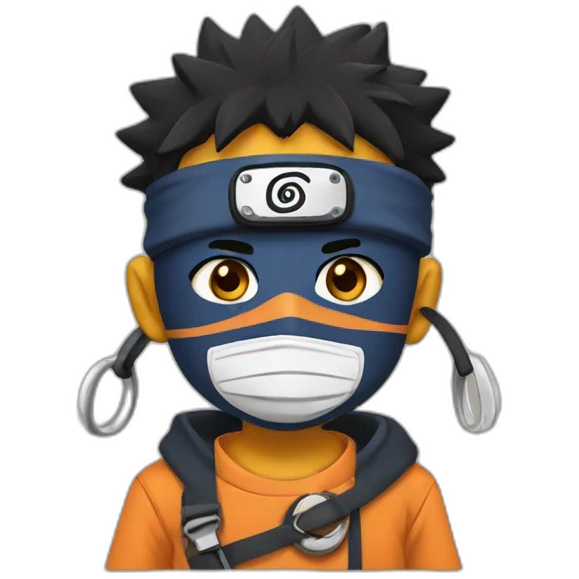 Naruto with a pacifier emoji