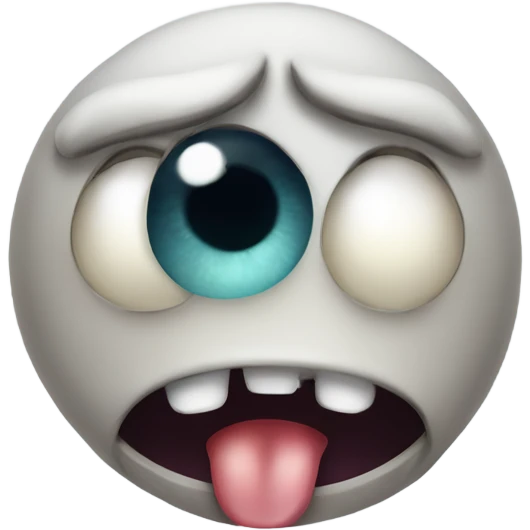 a one eye monster crying emoji