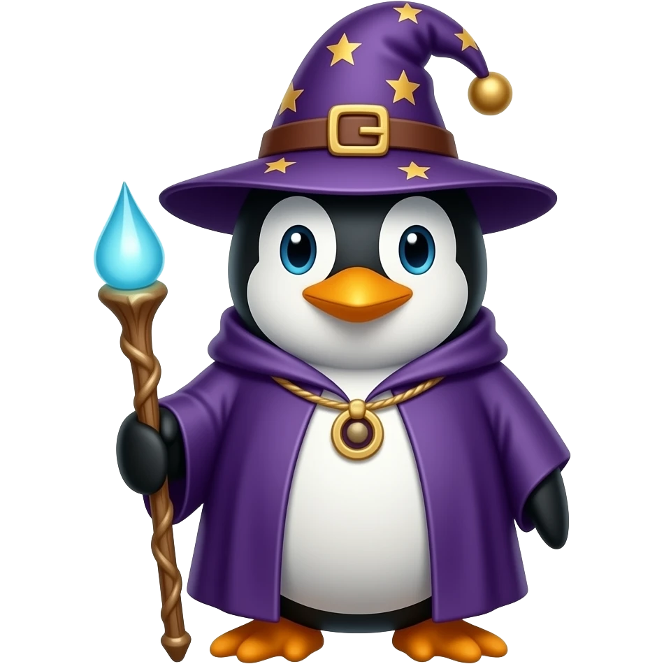 Penguin Wizard emoji