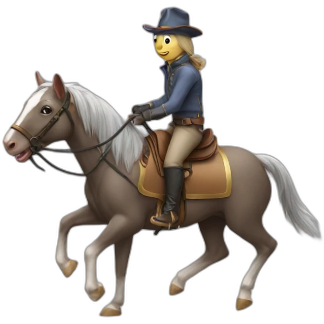 rat wearing cap riding horse emoji