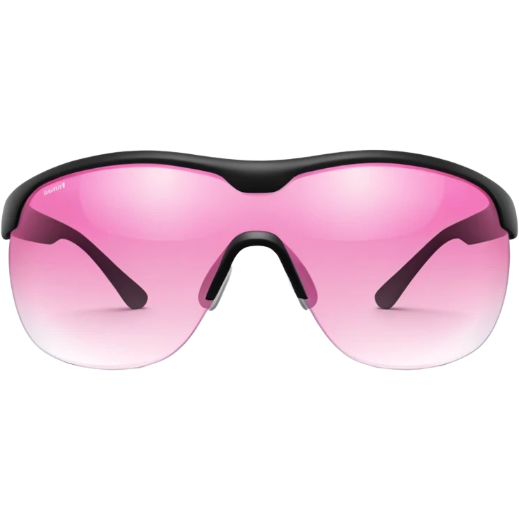 wraparound safety glasses with pink gradient lenses, sporty design emoji