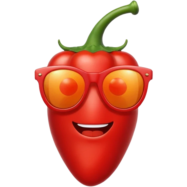 Hot pepper with sunglasses emoji