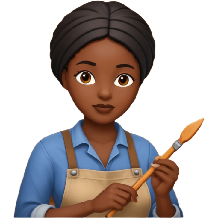 Wood Carving Craftsman black woman emoji