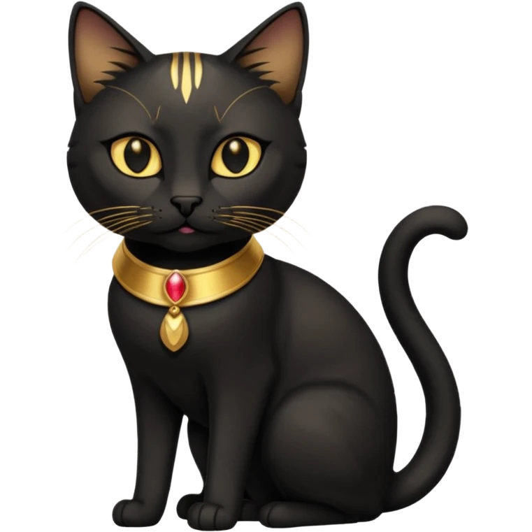 Egyptian Cats: Black cat with gold collar







 emoji