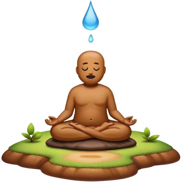 meditating poop emoji landscape  emoji