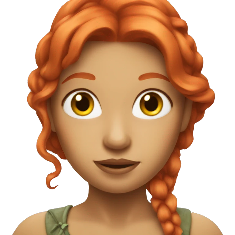 Redhead woman as a fairy emoji