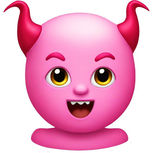 cute pink devil emoji