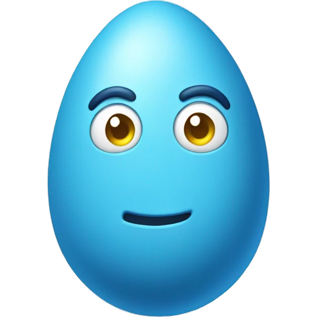 blue colored large sealed surprise egg emoji