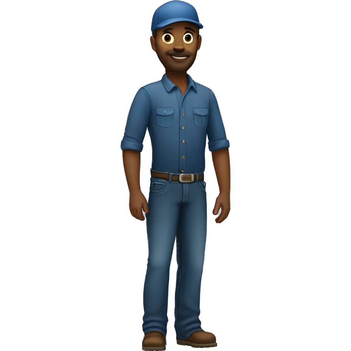 Lowboy truck driver emoji