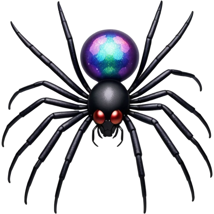 Glitter black widow emoji