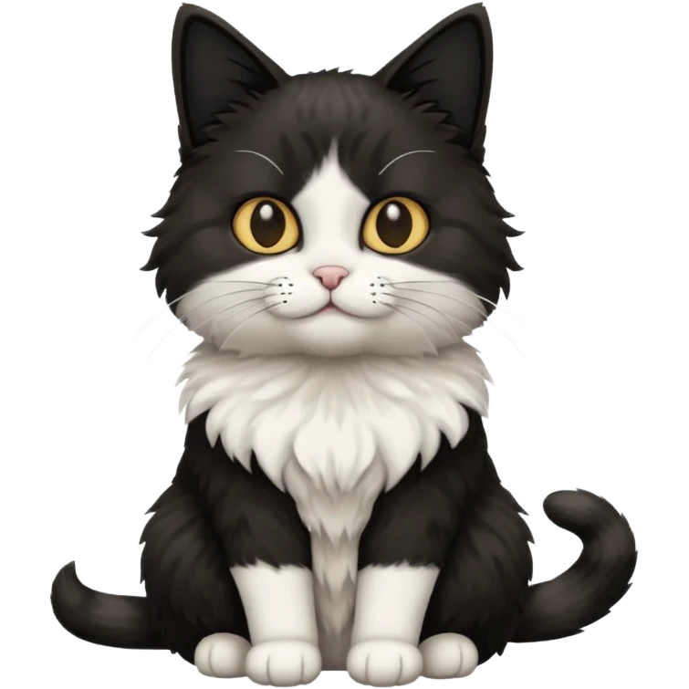 cat black and white emoji