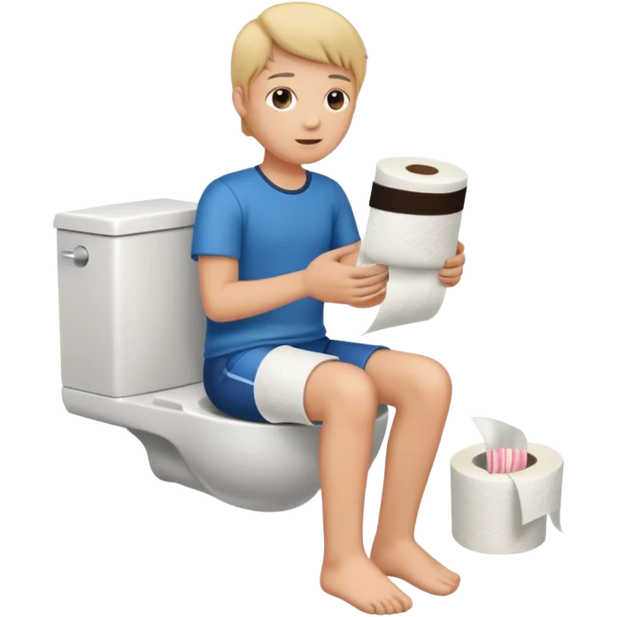 Taking a poop emoji