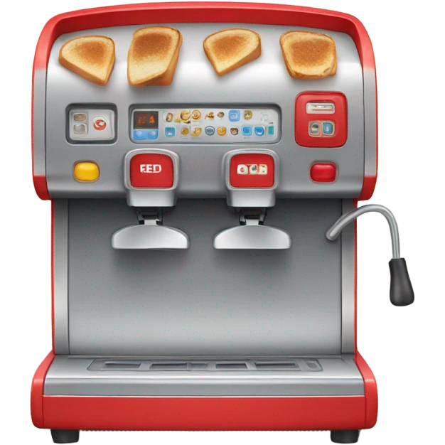 Red toast machine emoji