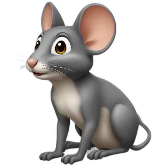 Souris sur loup emoji