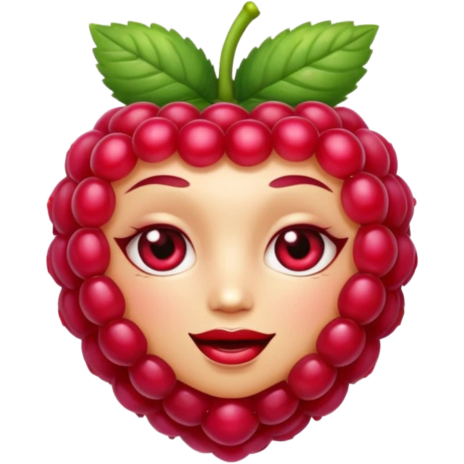 Sexy Raspberry. Comic Sytle with face emoji