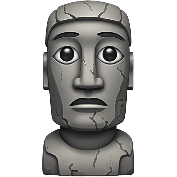 Moai statue emoji