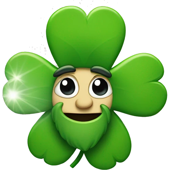 lucky man clover emoji