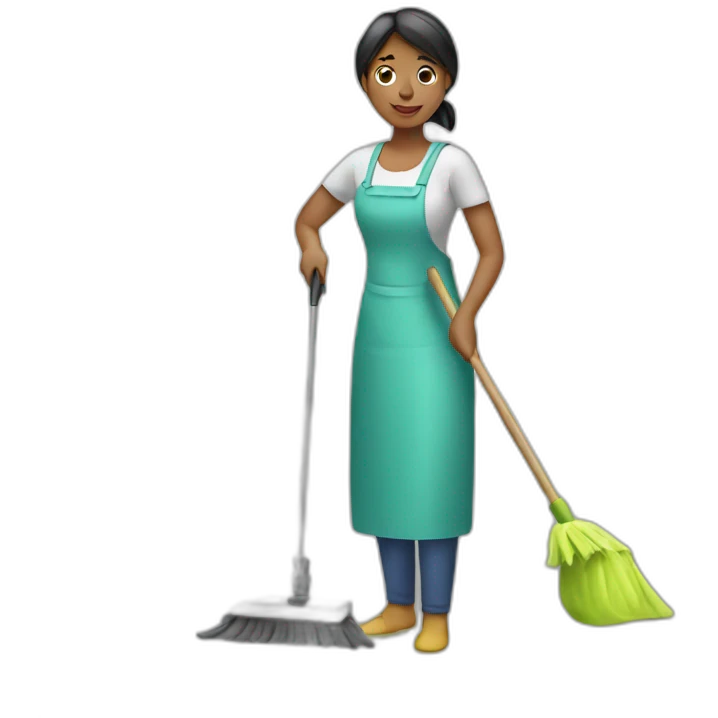 woman cleaning emoji