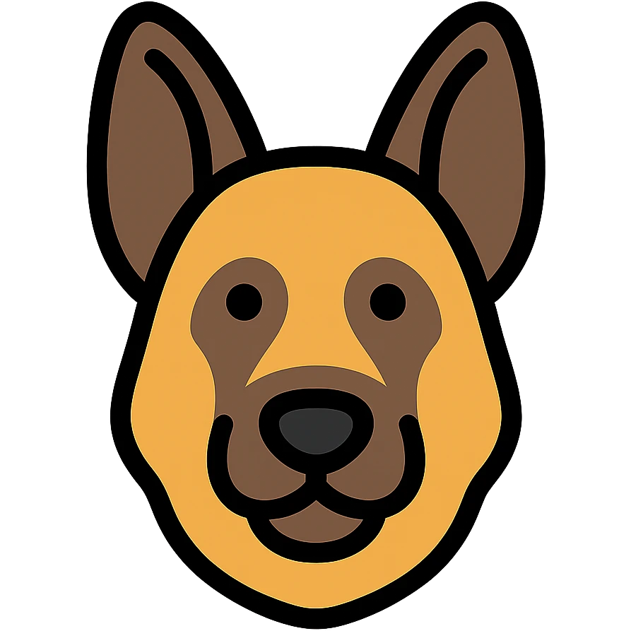 German shepherd dog head only emoji