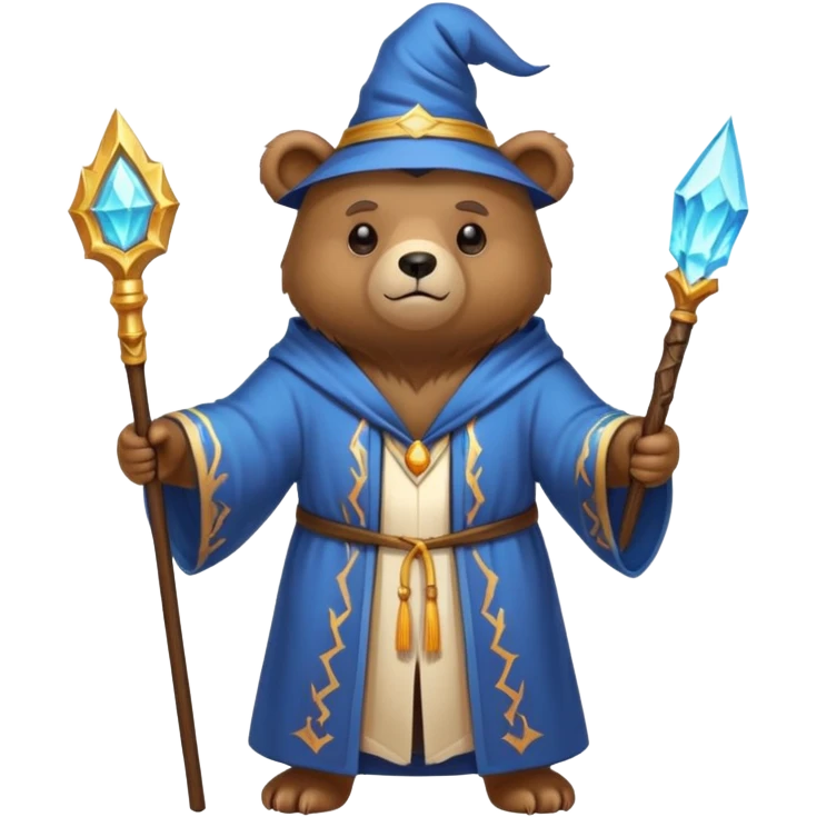 Bear wizard  emoji