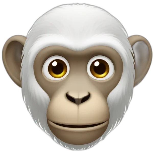 a white monkey emoji