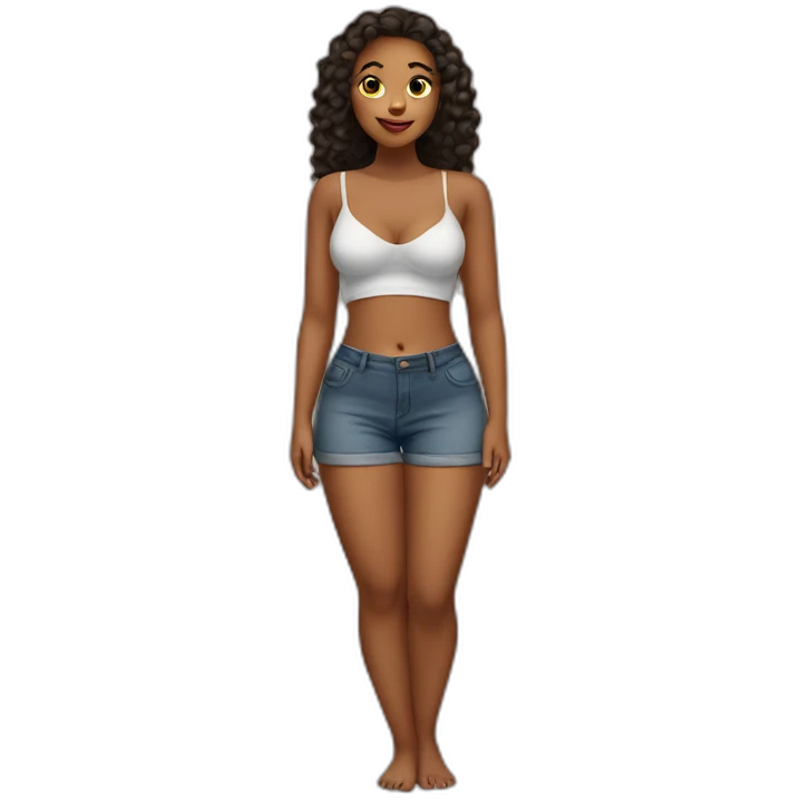voluptuous girl before having anything to dress emoji