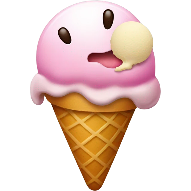 Tongue and ice cream emoji