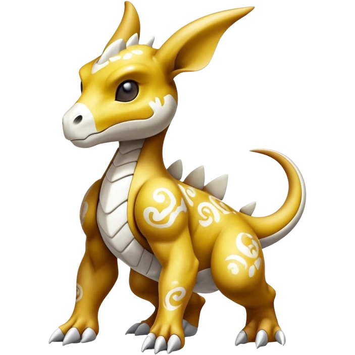 Shiny Exotic Excessive Mysterious Cubone-Pokémon-Fakémon-hybrid-creature (full body) emoji
