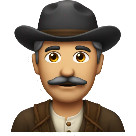 Peasant with a handlebar moustache emoji