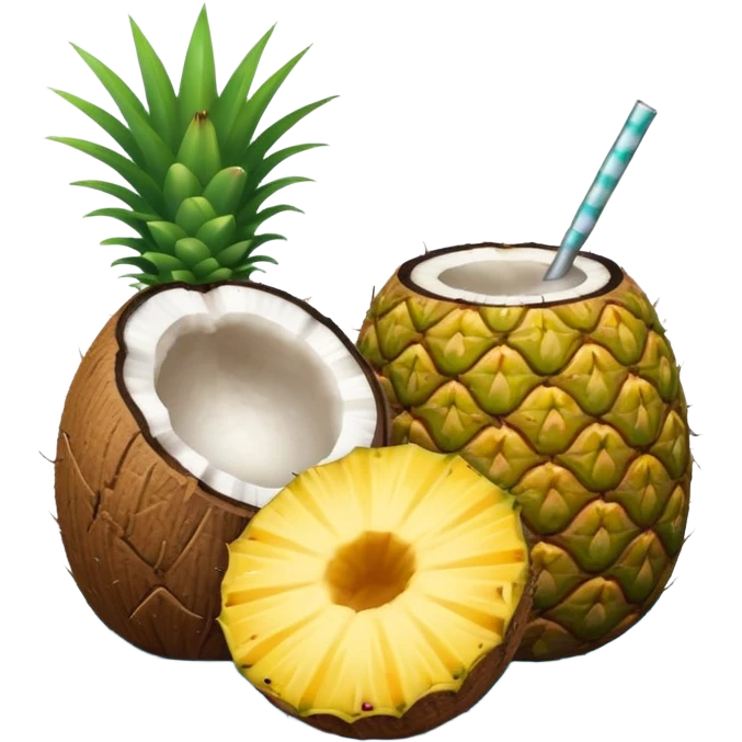 coconut and pineapple flavor emoji