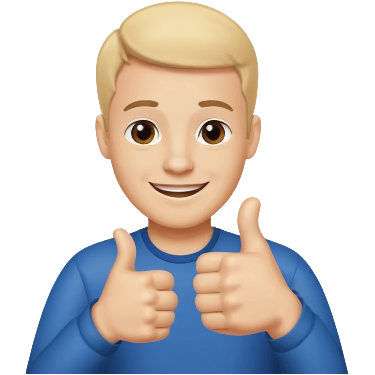 Man with autism with thumbs up emoji